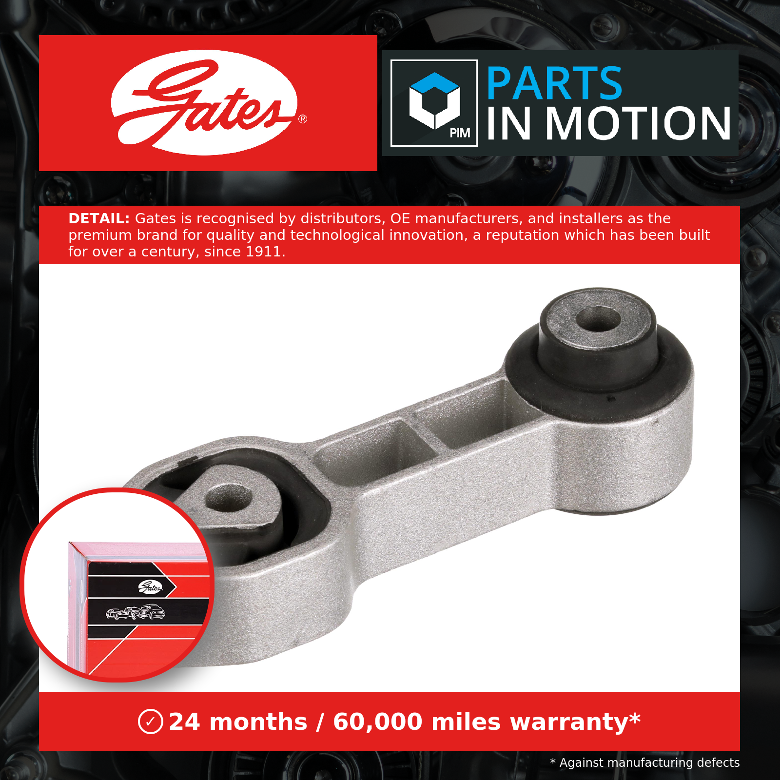 Engine Mount fits FIAT 500C 312 1.2 2009 on 169A4.000 Mounting Gates 46800429 - Image 6