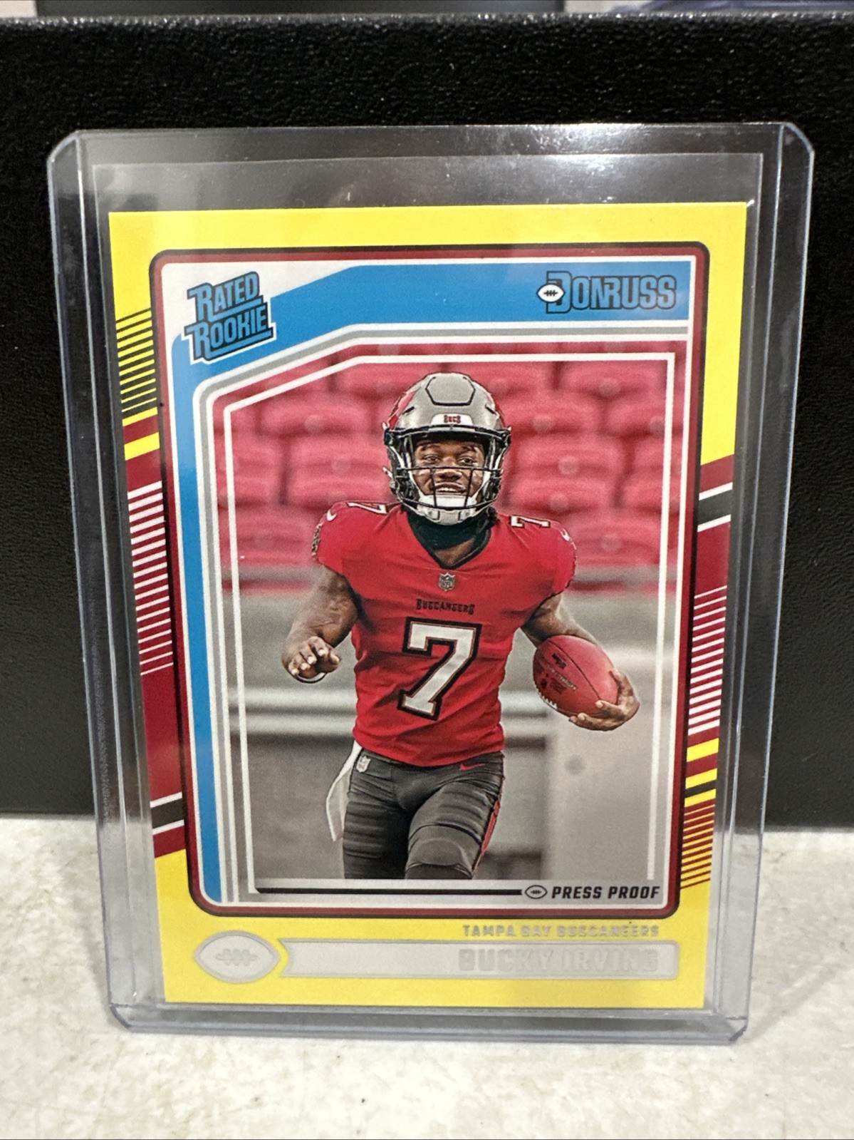2024 Panini Donruss - Rated Rookie Bucky Irving #301 Press Proof Yellow (RC) D4