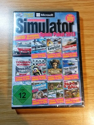 PC-DVD ''SIMULATOR - Spiele  Paket 2013''  (15 ORIGINAL MICROSOFT SPIELE) Neuware!