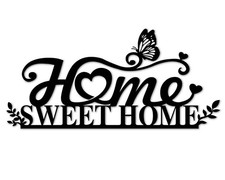 Home Sweet Home Sign Wall Decor - Premium Metal Wall Art, Modern Farmhouse Ho...