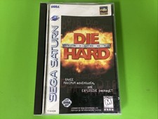 Die Hard Trilogy (Sega Saturn, 1997) CIB Manual Reg Card (Tested & Works)