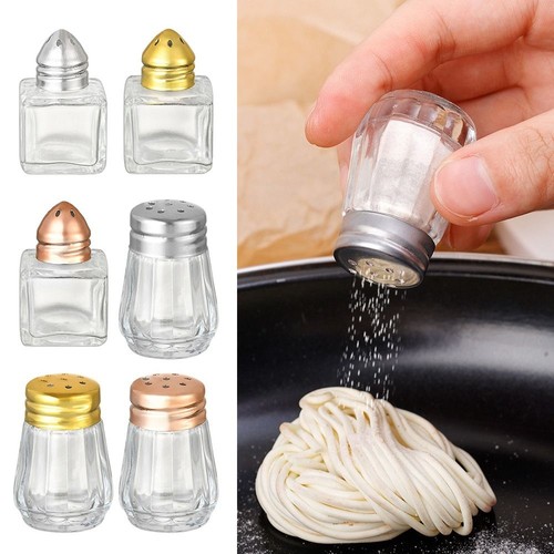10/15ML with Lid Spice Jars Transparent Glass Salt Jar Storage Bottle Outdoor