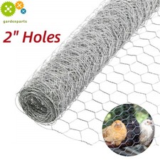 50/150Feet 2" Holes Galvanized Poultry Net - Metal Fencing / Chicken Wire