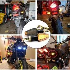 2X Yellow Motorcycle Motorbike Turn Signal Light Indicator Universal For Honda