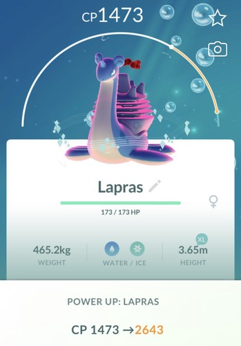 POKÉMON GO - GIGANTAMAX LAPRAS - L 40 CP - 3 MOVES