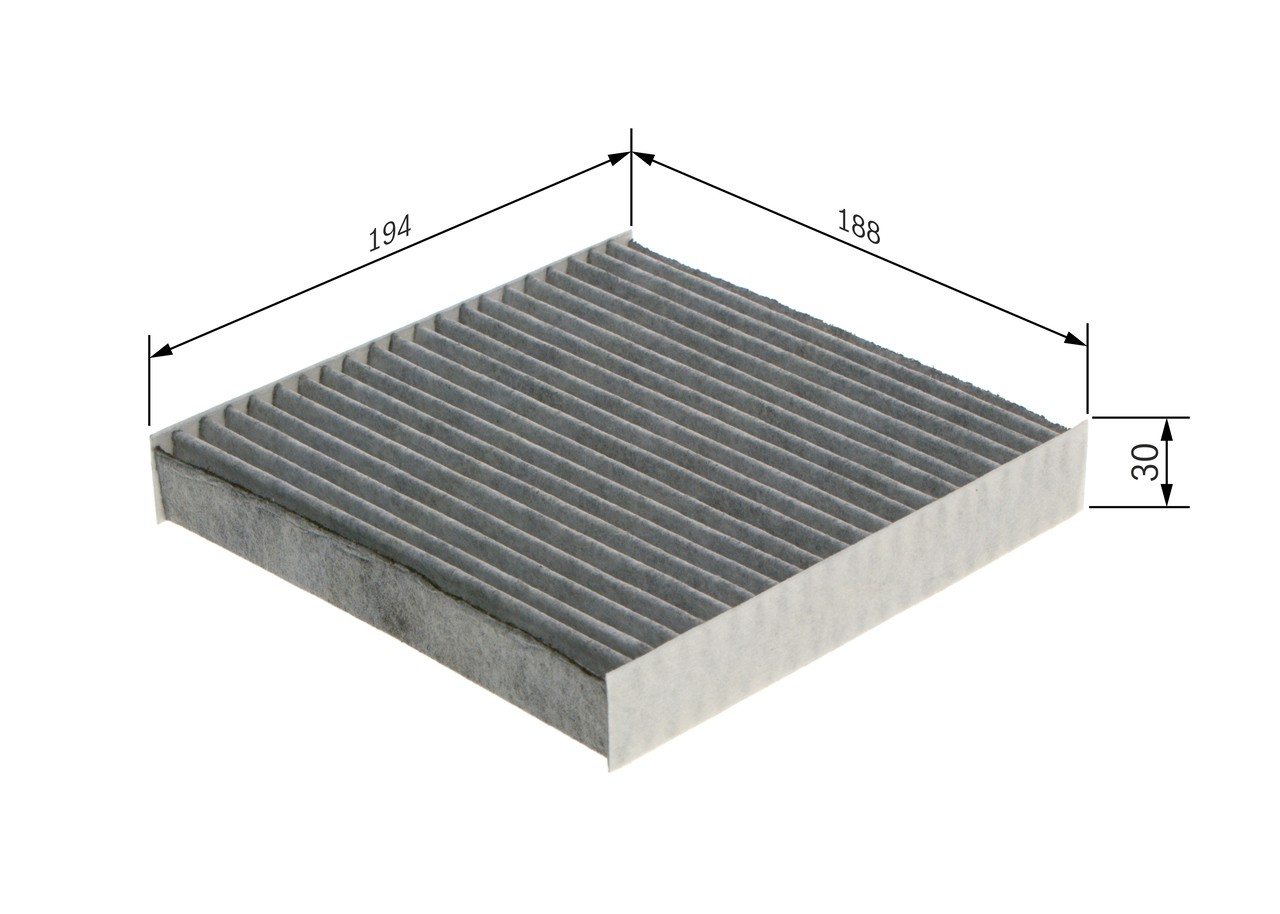 For Abarth - 500C / 595C / 695C 1.4 2011-On Pollen / Cabin Filter Bosch - Image 2
