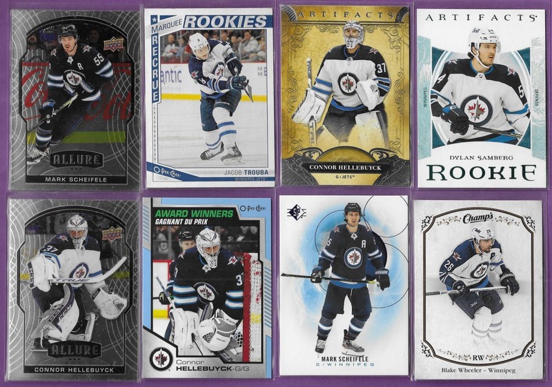 🏒 Winnipeg Jets 21 Card Lot – Hellebuyck Scheifele Wheeler Connor