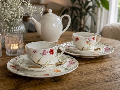 Tea Logic Fine Bone China   2 Teetassen Set  - Elab Design Bremen 6-teilig