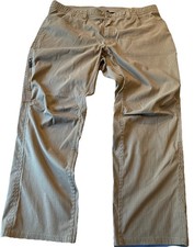 Under Armour Mens Ripstop Pants 42x30 Khaki Enduro Outdoor Side Zip Cargo Pocket