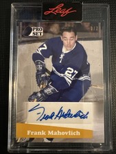2021 Leaf Pro Set Frank Mahovlich Auto #3/7