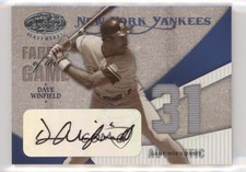 2004 Leaf Certified Materials Jersey Number /5 Dave Winfield #FG-25 Auto HOF s7f