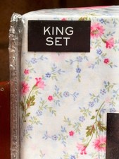 Ralph Lauren French Country Cottage Floral King Size Sheet Set crisp cotton