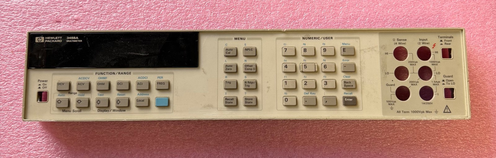 HP 3458A Front Panel AS-AS