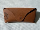 Ray-Ban Brown Leather Sunglasses Case with Cleaning Cloth 6 X 3 — photo 1
