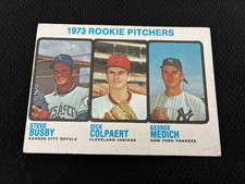 1973 ROOKIE PITCHERS TOPPS HIGH #608 STEVE BUSBY , MEDICH RC BASEBALL CARD