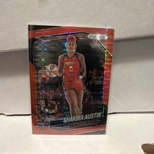 Shakira Austin - 2025 Panini Prizm WNBA #81 Image Variation, Red Pulsar /299 SP