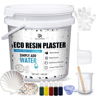 Eco Resin Casting Powder 100oz/2800g - Fast Cure Plaster for Crafts & Art