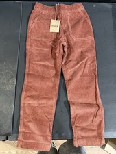 NEW Mini Boden Kids' Chunky Cotton Corduroy Pull On Pants Rust Size 9-10