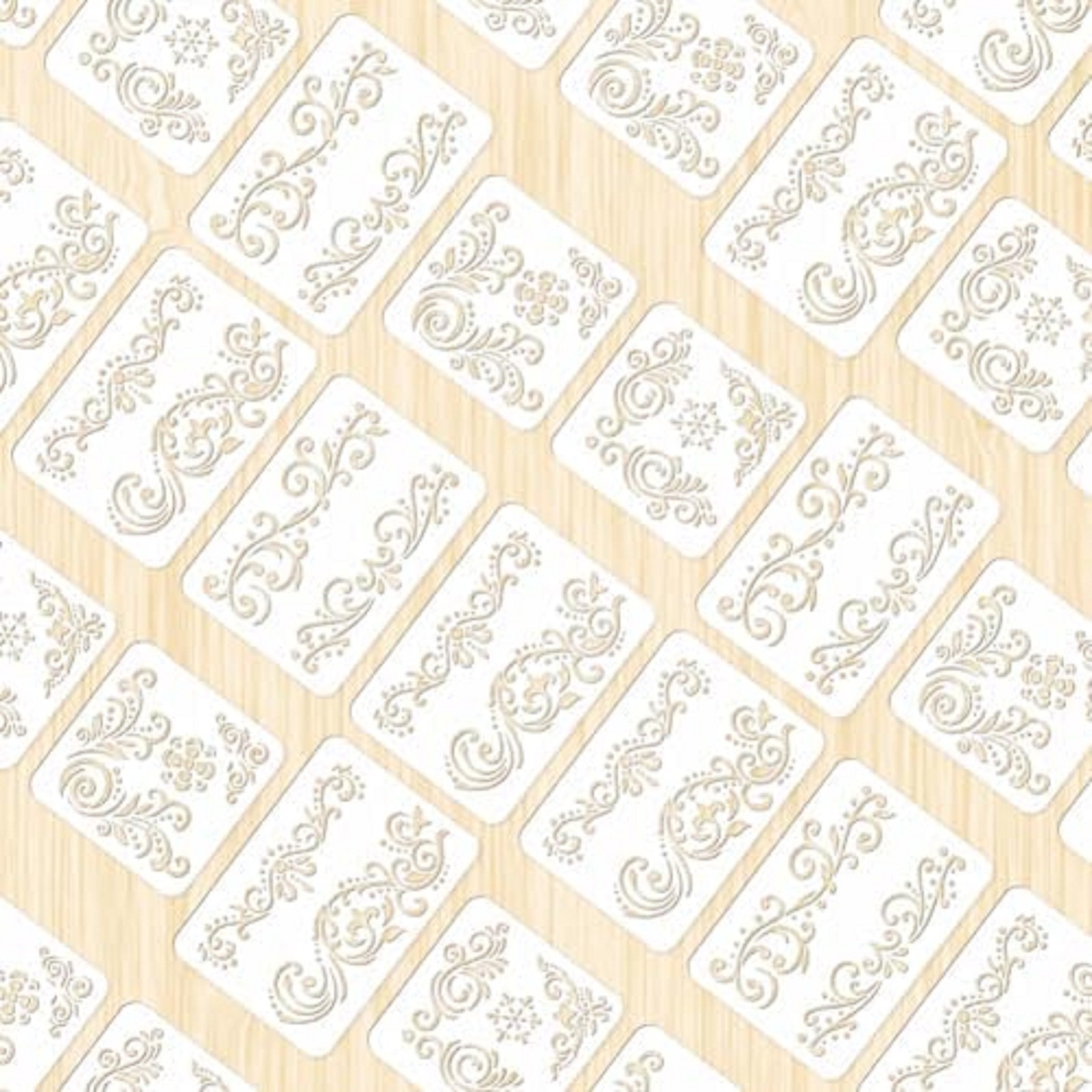 4PCS Lace Corner Stencils for Painting - Reusable Flower Border Wall ...