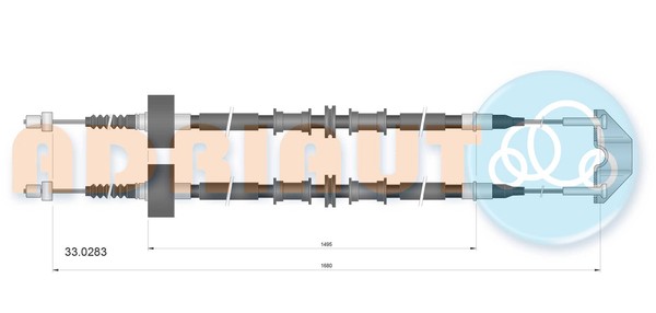 Adriauto Handbremsseil Bremsseil Hinten Passend FüR Opel Zafira A 33.0283-image