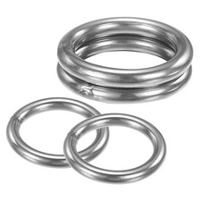4-Pack Dream Catcher Rings 2.4" Stainless Steel Rings for DIY Silver 0.31"