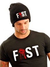 FIST Whistler Beanie Hat Black Chunky Knit Acrylic Winter Cap One Size FWX