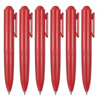 Einziehbarer Kugelschreiber 0,5Mm 6 StüCk Schwarze Tinte Rot