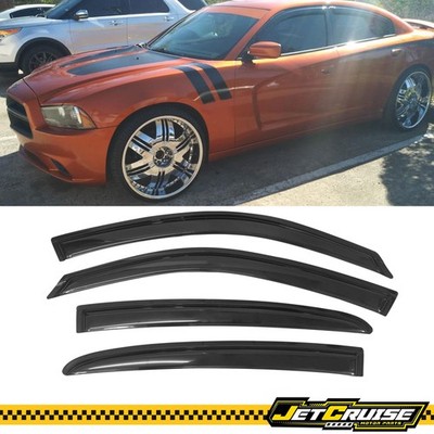 Fits 11-23 Dodge Charger Acrylic Window Visors Sun Rain Guard Deflector 4Pcs Set