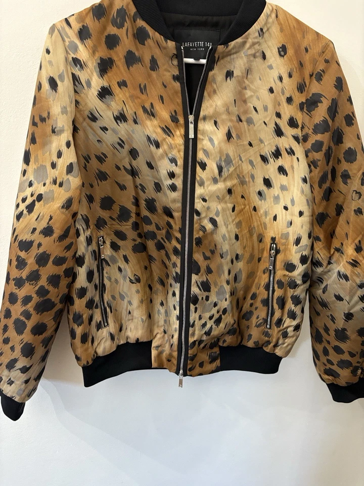 Jaqueta bombardeiro Lafayette 148 estampa de animais chita - Pequena - Imagem 3 de 4