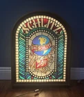 Rare Vintage 1977 Schlitz Beer Lighted Sign Faux Stained Glass Look Bar Light