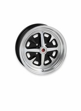 Magnum 400 Alloy Wheel 15x6 Black 4-lug Mustang 65-73 W Goodrich Radial Ta Magnum 400 Alloy Wheel 15x6 Black 4-lug Mustang 65-73 W Goodrich Radial Ta