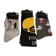 Disney The Nightmare Before Christmas Jack  Sally Sock Lot - Shoe Size 4-10