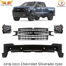 Front Bumper Paintable & Grille Kit For 2019-2022 Chevrolet Silverado 1500