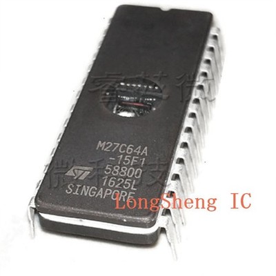 5PCS M27C64A-15F1 DIP-28 EPROM UV 64K-Bit 8K x 8 150ns new *uq