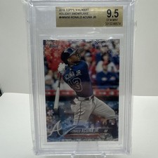 2018 TOPPS WALMART HOLIDAY SNOWFLAKE #HMW50 RONALD ACCUNA JR. RC BGS 9.5