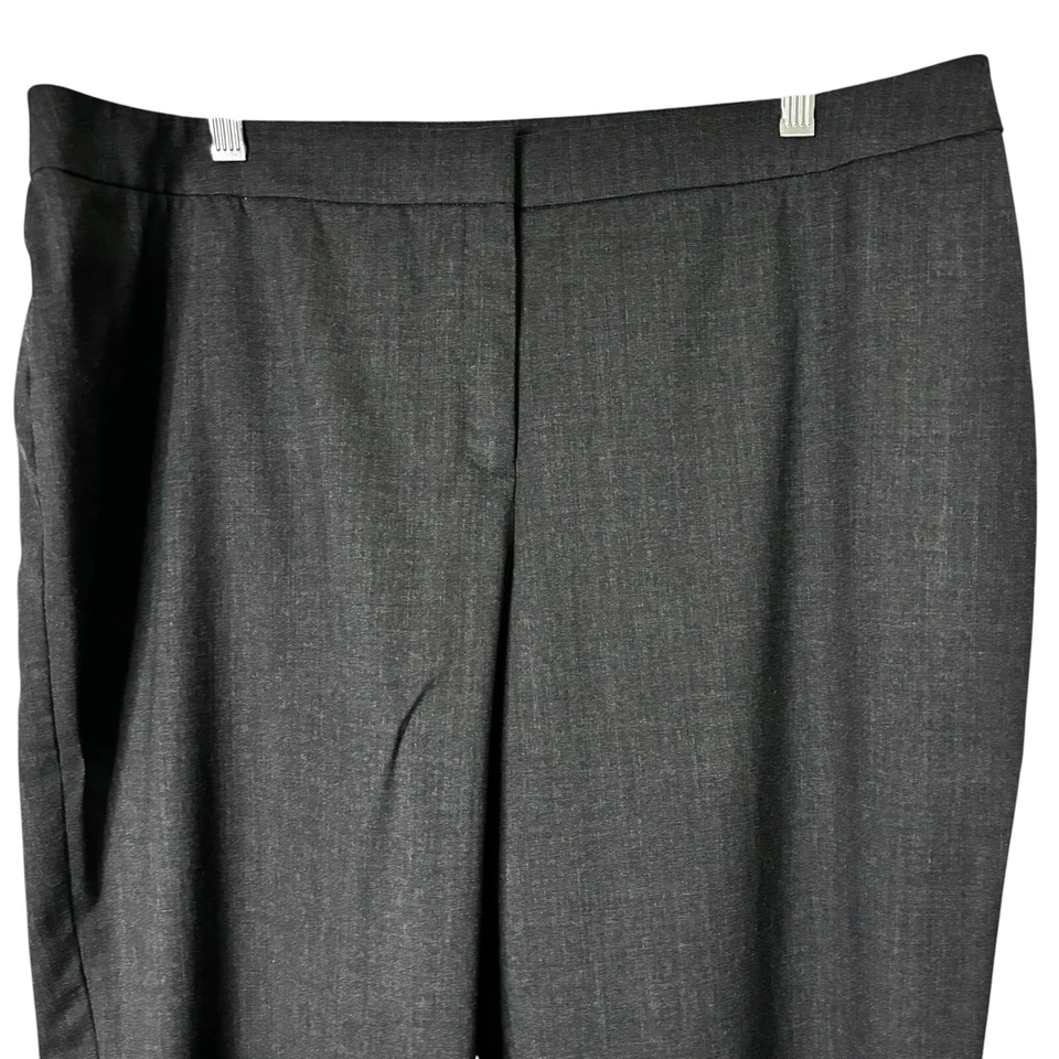 Pantalón recto Lafayette 148 para mujer talla 16 negro carretilla lana virgen Foto 2 de 4