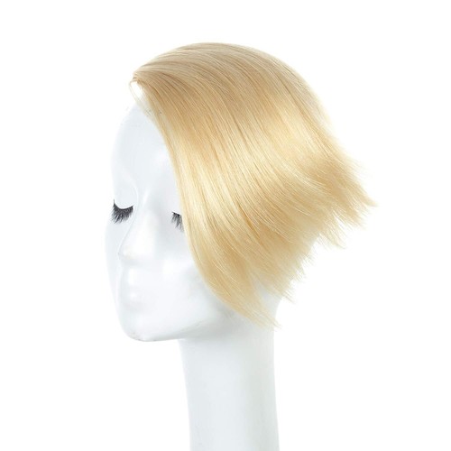 100% Real Human Hair Invisible Side-swept Bangs Clip In Topper Raise Up Pad Hair - Picture 44 of 55