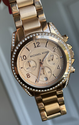Michael Kors MK Blair Rose Gold Chronograph Watch MK5263 | eBay