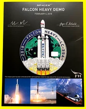 SPACEX FALCON HEAVY DEMO FLOWN MISSION FABRIC STITCHED NUMBERED PATCH 🚀