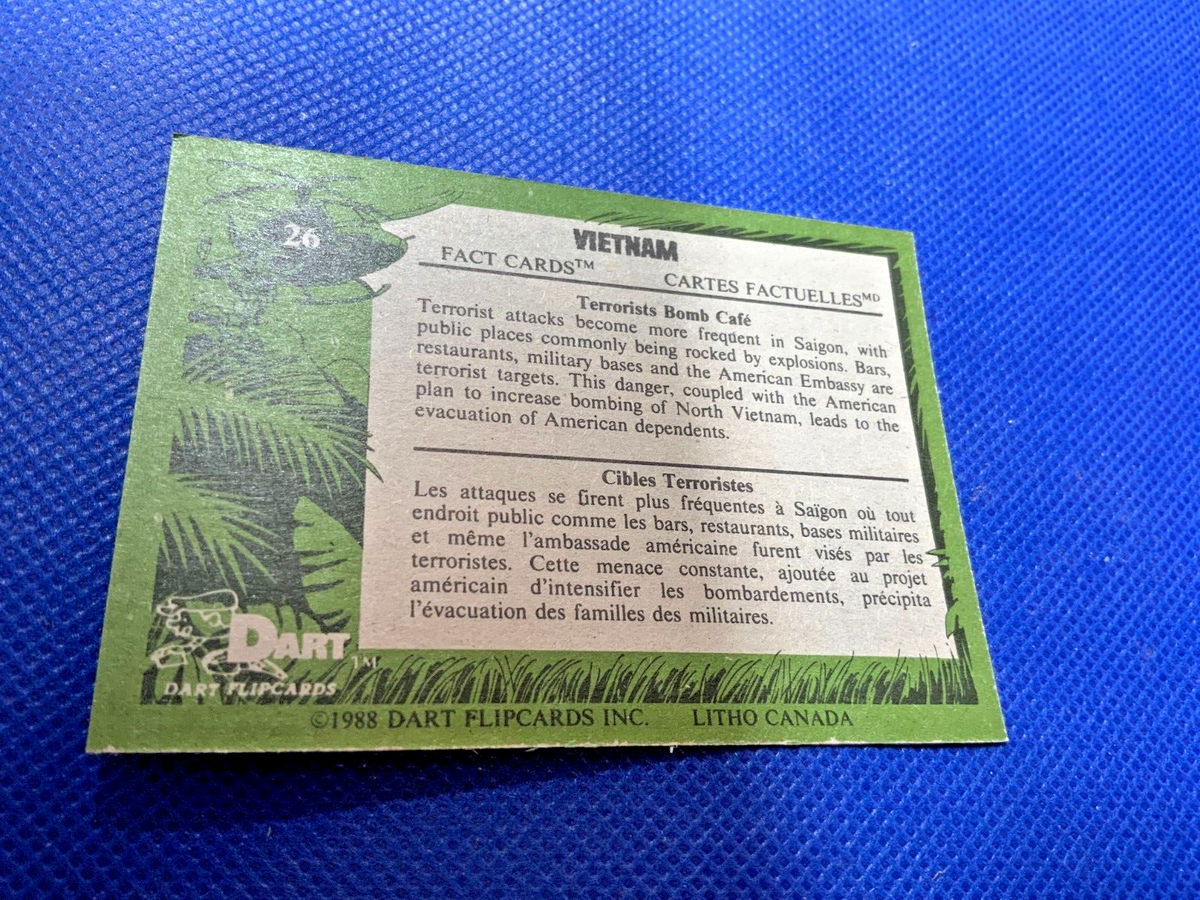 TERRORISTS BOMB CAFE 1988 DART VIETNAM CARDS #26 AA67 | eBay