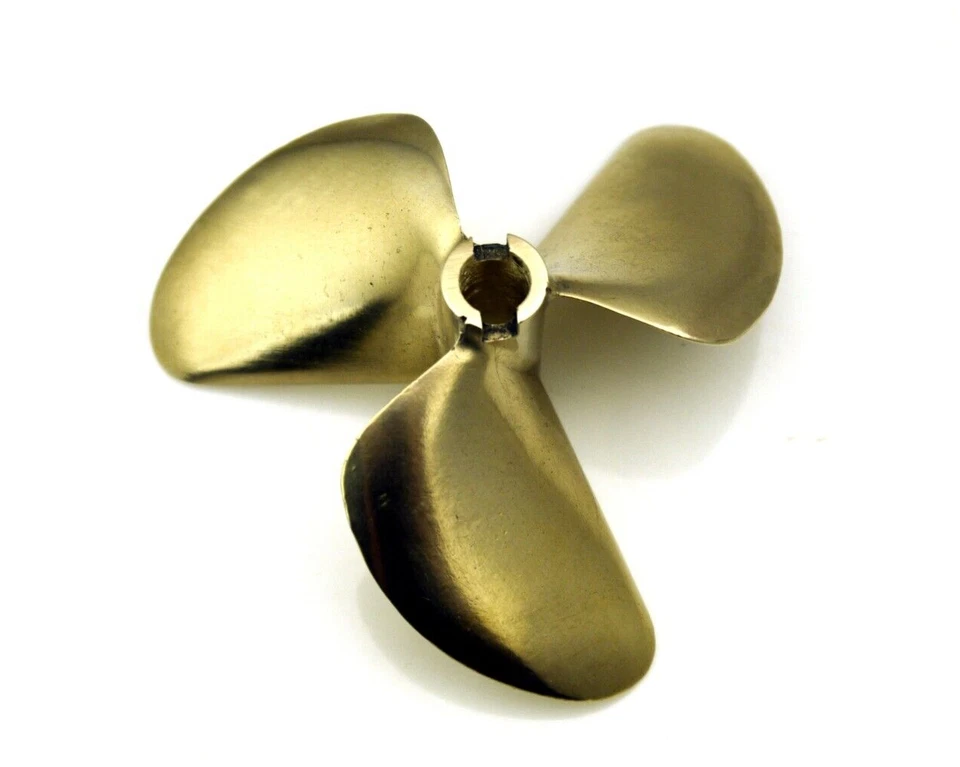 7214 Brass Propeller Diameter 72mm Pitch 1.4 for 1/4" Prop Shaft Cable RC Boat - Image 2 of 4