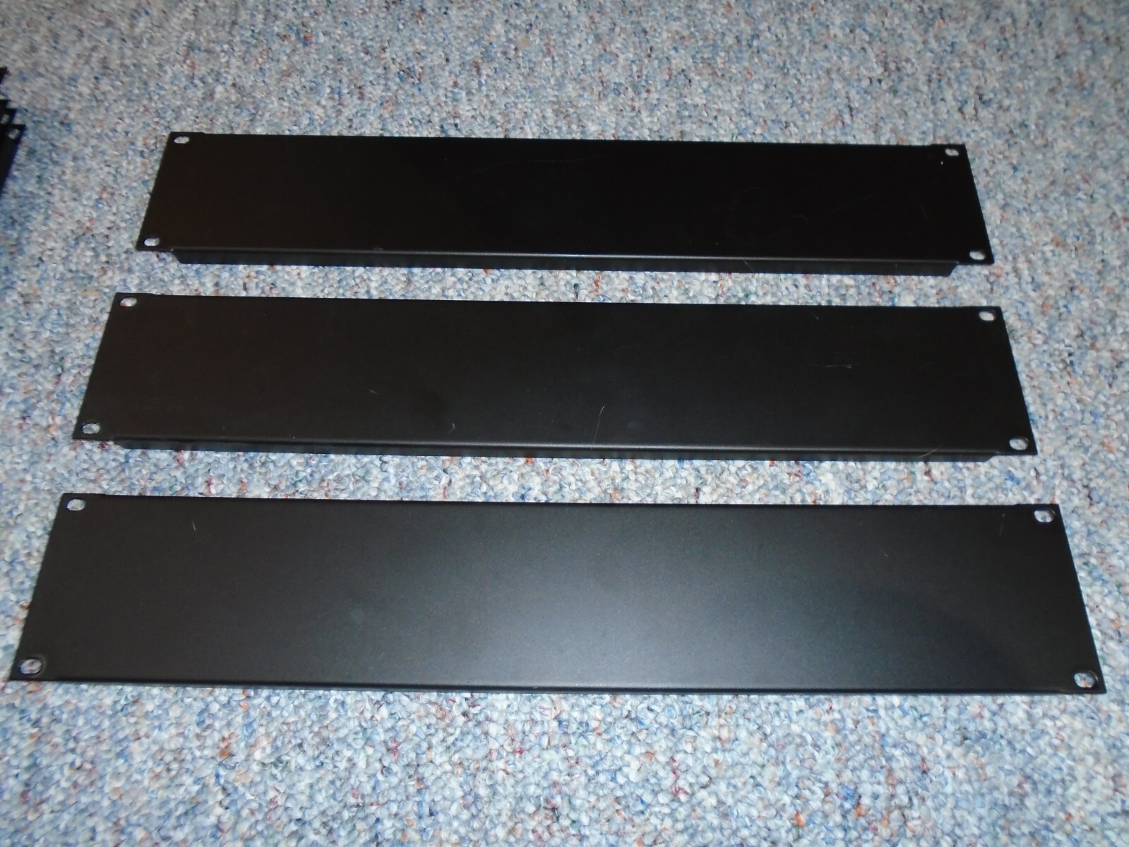 Lot of 3 MIDDLE ATLANTIC 2U STEEL FLANGED PANEL FOR 19