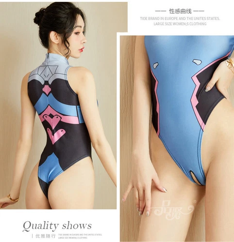 Sexy Lady Lingerie D.Va Ayanami Rei Wonder Woman Cosplay Bodysuit Women Babydoll - Foto 7 di 16