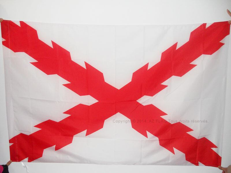 Drapeau Croix d'André Bourgogne 90x150cm résistant avec fourreau pour mât extérieur