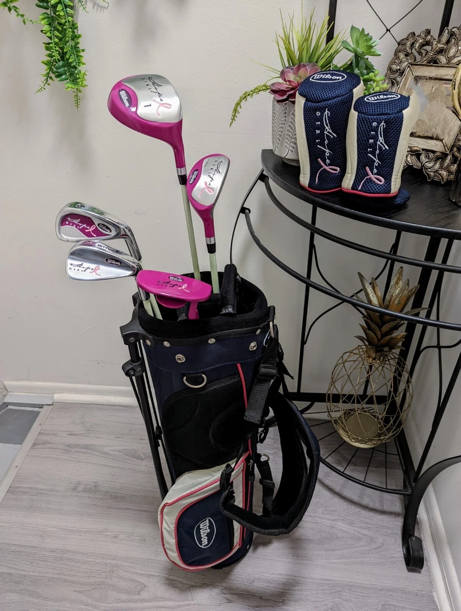 Pink Golf Clubs Crossed