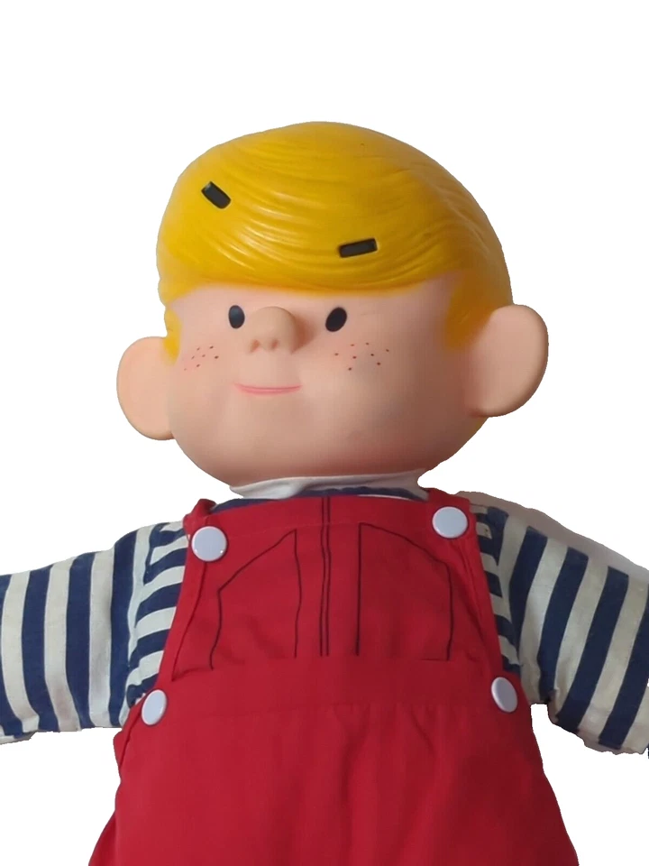 Muñeca de peluche vintage Dennis the Menace Ketcham 13" 1983 Mighty Star vinilo hecha en EE. UU. Foto 2 de 4