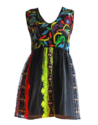 sequin dress colourful