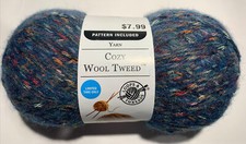 1 COZY WOOL TWEED in NAVY BLUES by Loops & Th...