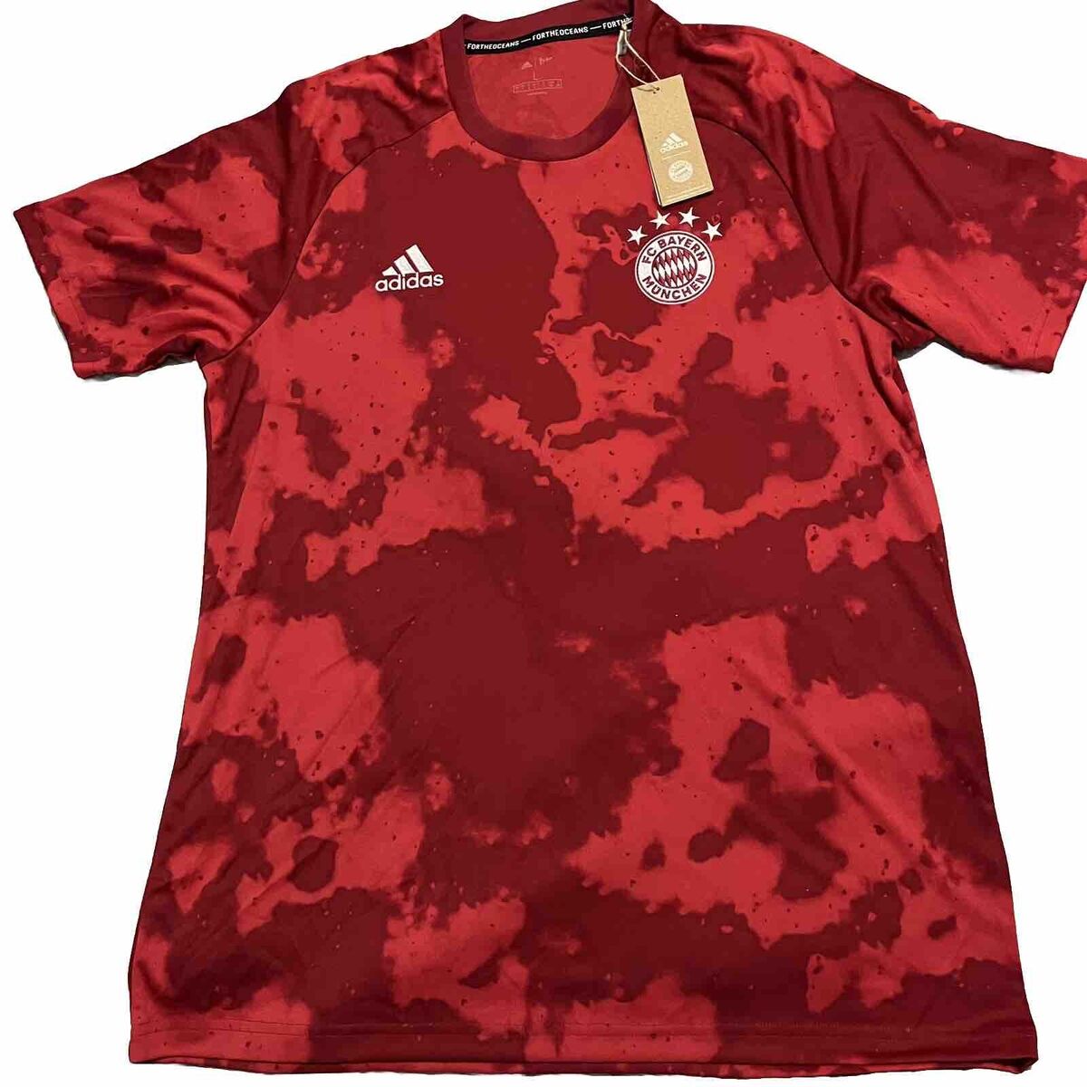 adidas FCB Preshi Bayern Prematch Football Jersey Red Men's adidas FCB Preshi Bayern Prematch Football Jersey Red Men's