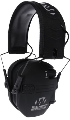 Walker's Razor Slim Earmuffs - Black; Ultra Low-profile, Secure Fit
